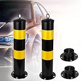 CUI Set Von 2 Sicherheitsbeiträgen Für Einfahrten, Einfahrt Verkehr Warnschild Park Security Poller Safety Road Barriere Parkplatz Post Set(Size:2pcs)