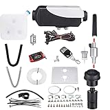 RXMCFKR 12V 2KW 5KW 8KW Diesel Standheizung mit LCD-Schalter, Fernbedienung und Schalldämpfer, 10L Tank, für Boot Bus Wohnmobil RV Trailer Trucks-24V 8KW-C-04