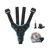 TELESIN Motorradhelm-Gurt vorne Kinnhalterung für GoPro Hero 2018, Hero 9/8/7/6/5/4/3, Session, SJCAM, AKASO, Campark, Polaroid, YI Action Camera Helmet Mount C