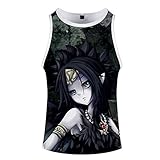 Yu-Gi-Oh Sommer Tank Top beiläufige stilvolle Sleeveless T-Shirt Digital gedruckte Weste Sport Tunika (Color : A07, Size : XL)