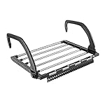 WANTOUTH Wäschetrockner Heizkörper Balkon Schwarz Silber Heizkörpertrockner Klappbar Hängetrockner Balkonwäschetrockner 40 * 32cm Wäschehänger Wäscheständer Heizung Wäschehalter für Kleindung Sock