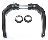 Drückerpaar 110mm Türdrücker für Wellengittertore schwarz mit Kunstoff 8mm bis TS 52mm 8 mm 4
