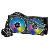 ARCTIC Liquid Freezer II 240 A-RGB - Multi-kompatibler All-in-One CPU AIO Wasserkühler mit A-RGB, Intel & AMD kompatibel, effiziente PWM-gesteuerte Pumpe, Lüftergeschwindigkeit: 200-1800 RPM - Schw