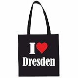 Reifen-Markt Tasche I Love Dresden Größe 38x42 Farbe Schwarz Druck W