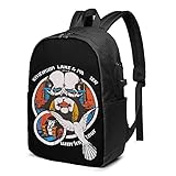 ETNNTOPEL Emerson Lake und Palmer Laptop-Rucksack, College, Schule, Büchertasche, Tagesrucksack, USB-Anschluss, für Damen, Herren, M