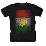 pro-Camicia Kurdistan T-Shirt, Schwarz S