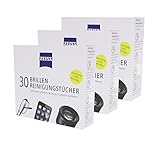Zeiss Brillen Reinigungstücher 3x (30 Tücher)
