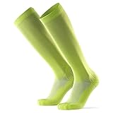 Abgestufte Kompression Socken für Männer & Frauen EU 39-42 // UK 6-8 Neon Gelb/Hellblau - 1