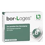 bor-Loges® 4-Monatspackung - Nahrungsergänzungsmittel zur Bor-Versorgung - Bei Phasen in denen der Körper einen erhöhten Bor-Bedarf benötigt - zielgerichtete, einfache Einnahme - 120 Tab