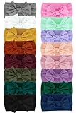 JMITHA Baby Stirnbänder Baby Mädchen Neugeborenen Haarband Stirnband Weich Kopfband Baby schmuck Babyschmuck Babygeschenke & Taufe (B - 16 Stück)