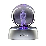 Kaitnax Kristallkugellampe mit 3-D-Lasergravur, 50 mm, mit LED-Sock