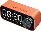 Radiowecker mit Bluetooth-Lautsprechern, Wecker am Bett, digitales UKW-Radio, Nachtlicht, kabelloses Aufladen, Nicht tickender Radiowecker mit dimmbarer LED-Anzeig