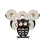 A/A Toilettenpapierhalter,Toilettenpapierhalter Stehend,Eule Toilettenpapierhalter,Freistehend WC Papierhalter, Toilettenrollenhalter,ohne B