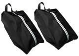 TRAVANDO ® Schuhtasche 2er Set - Wasserfeste Schuhbeutel Reise, Koffer, Gepäck - Schmutzabweisender Schuhsack Reise für Schuhe, Urlaub Shoebag Tasche zur Trennung von Schuhen und Kleidung Reisezubehö