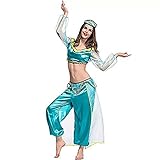 thematys Jasmin Kostüm Damen arabische Prinzessin - Kostüm-Set perfekt für Cosplay, Karneval & Mottowoche - 5 Verschiedene Größen (XXL)