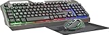 SPEEDLINK TYALO Illuminated Gaming Deskset – beleuchtetes Set aus Maus, Tastatur und Mauspad im US-Layout, schwarz, SL-670300-BK-US