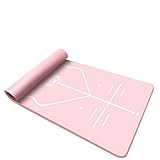 Home Gyms Yoga-Matte Anti-Rutsch-Tanzsport Fitness-Matte Yoga-Matte Tumbling Matten auf dem Boden-Matte Yoga-Matten-Trainingsmatte Beweglicher Haupt Taekwondo Übung Sport Fitness-Matte (Color : Pink)