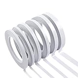 6 Rolls Doppelseitiges Klebeband Stark Papier für Handwerk Klasse Büro 30 Meter pro Rolle (Width: 6mm/ 9mm/ 12mm/ 15mm)
