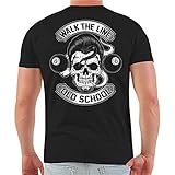 Männer und Herren T-Shirt Rockn Roll Rockabilly Old School (mit Rückendruck) Größe S - 8XL