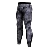 Briskorry Kompressionshose Herren, Sport Leggings Lange Laufhosen Atmungsaktiv Funktionsunterhose Tights U