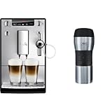 Melitta E 957-103 Kaffeevollautomat Caffeo Solo & Perfekt Milk (Cappuccinatore) silber + Melitta 206056 IsolierTrinkb