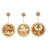 BAIDEFENG Led-Weihnachtsbeleuchtung, Dekorative 3D-Fensterbeleuchtung Mit SaugnäPfen, Batteriebetriebene HäNgeleuchten FüR Den AußEnbereich, Den Innenbereich, Den Weihnachtsbaum, Das S