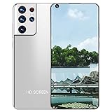 Android Smartphone,7,3-Zoll-HD-perforierter Bildschirm,16G+512G/128G Extended,Gesichtserkennung für Filme,Videos,Lesen,Spiele,Gray