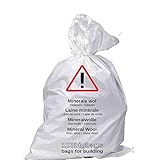 Big Bag für Mineralwolle 140x120cm |Sack für Entsorgung von KMF/Glaswolleabfälle | 5er-Pack