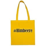 Tasche #Himbeere Größe 38x42 Farbe Gelb Druck Schw