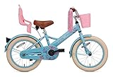 POPAL SuperSuper Little Miss Kinder Fahrrad für Kinder | Fahrrad Mädchen 16 Zoll ab 4-6 Jahre| Kinderrad met Stützrädern | Rad mit Korb und Puppensitz |T