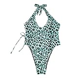ROYIYI Damen Einteilige Badeanzügen Brasilien Badeanzug Einstellbar Schnürungen Bikini Badebekleidung Badeanzüge Bandeau Bademode Schwimmanzug Sommer Strand S M L