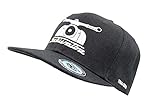 Bisomo Simson Base Cap Motiv 'Schwalbe Jubiläum' in schwarz mit weißem Logo, einstellbarer Kunststoff-Verschluss Stick
