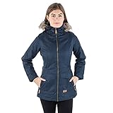 Trespass Damen wasserdichte Jacke Mit Abnehmbarer Kapuze Everyday, Navy, XS, FAJKRAK20003-FAJKRAN20012_NA1XS