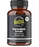 Mariendistel Extrakt Bio - Einzigartig: 100% Bio-Mariendistelextrakt - hochdosiert - 120 Kapseln je 500mg - Abgefüllt und zertifiziert in Deutschland - Veg