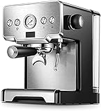 DONGSHUAI 1450W Halbautomatische Kaffeemaschine, 15 Bar Espressomaschine Mit Milchaufschäumer, Kleine Haushalts-Espressomaschine Für Cappuccino Und Latte, CE/FCC