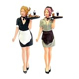 F Fityle 2/Set 1:64 Plastikfigur Café Kellnerin Charakter Puppe Spielzeug für F