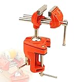 ORPERSIST Zuhause Werkbank Schraubstock, 360° Drehbar Schraubstock, Multifunktionaler Profi Tischschraubstock, Doppelschienenpositionierung für Hobby Jewlery Craft Modellbauarb