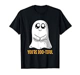 Halloween Geist Ghost Kostüm mit lustigen Spruch BOO-TIFUL T-S