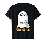 Halloween Geist Ghost Kostüm mit lustigen Spruch BOO-TIFUL T-S