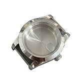 Uhrengehäuse aus Edelstahl, 39 mm, Saphirglas, mit Lupe, passend für NH35 NH36 Uhrwerk, 50 m w