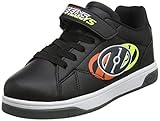 Heelys Jungen Swerve X2 Schuhe mit Rollen, Black/Neon Yellow/Flame, 29 EU