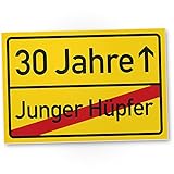 DankeDir! 30 Jahre (Junger Hüpfer) Kunststoff Schild - Geschenk 30. Geburtstag Geschenkidee Geburtstagsgeschenk Dreißigsten Geburtstagsdeko Partydeko Party Zubehör Geburtstagsk