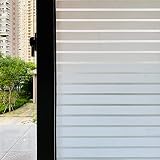 Matt gestreifte Fensterfolie, UV-Sichtschutz matt Selbstklebender Glasaufkleber, geeignet für Familienbad, Schlafzimmer, Balkon B 60x100