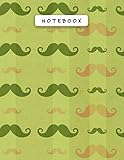 Notebook Android Green Color Funny Mustaches Lines Patterns Cover Lined Journal: Work List, Personal Budget, Budget Tracker, Money, 110 Pages, Daily, A4, Money, 8.5 x 11 inch, 21.59 x 27.94