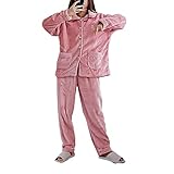 RWXXDSN Pyjamas Damen Flanell Oversized Dicker Strickjacke Anzug Korallen Fleece Warm Home Service Herbst Und Winter Bequem Und W