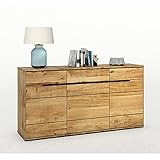 Elfo Kommode Sideboard Lola Eiche-teilmassiv furniert B 163x H 84x T 42 cm NEU/OV