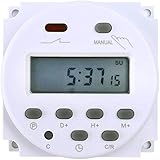 FAVOLCANO Elektronischer Timer, Zeitschalter, DC12V 16A, 17 Programme Programmierbar, LCD Display