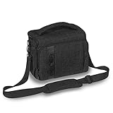 Pedea Kameratasche Fashion Schwarz 26 x 19 x 16cm (BxHxT) - Fototasche für Spiegelreflexkameras – Kameratasche groß - Kamera Umhängetasche - Camera Bag für Systemk