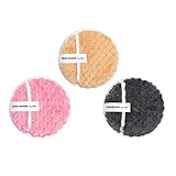 SM SunniMix 3 Stück wiederverwendbare Make-up-Entferner-Pads Gesichtsreinigungstuch Handtücher für alle Haut weich und g