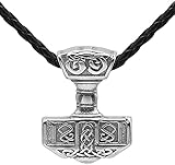 Halskette für Damen Herren 316L Edelstahl Nordischen Thors Hammer Mädchen Jungen Geschenk